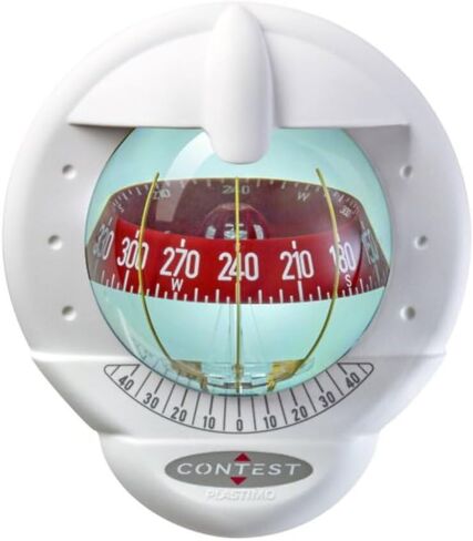 NAUTOS 64417 - بوصلة المسابقة 101 - إطار عمودي - إطار أبيض - بطاقة حمراء - PLASTIMO in Kuwait