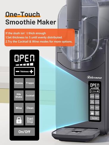 آلة سلوشي، آلة سلاشي 88 أونصة للمنزل، صانع مشروبات مجمدة احترافية مع تنظيف ذاتي، 6 برامج معدة مسبقًا للمارجريتا والفرابيه والحليب المخفوق والمزيد in Kuwait