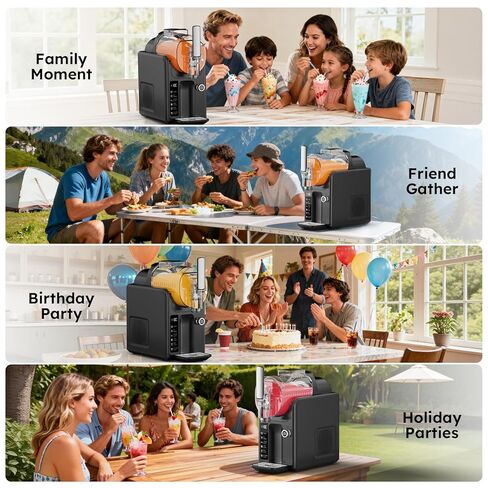 Slushie Machine for Home, 85oz Slushy and Ice Cream Maker No Ice Needed, Frozen Drink Maker with 5 Presets, Quiet, Auto-Clean, LED Display, Slushy Machine for Margaritas,Milkshakes,Frappés and More in Kuwait
