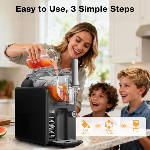 آلة Slushie للمنزل، صانعة Slushy وصانعة الآيس كريم بسعة 85 أونصة لا تحتاج إلى ثلج، صانعة المشروبات المجمدة مع 5 إعدادات مسبقة، هادئة، تنظيف تلقائي، شاشة LED، آلة Slushy للمارجريتا، الميلك شيك، الفرابيه والمزيد in Kuwait