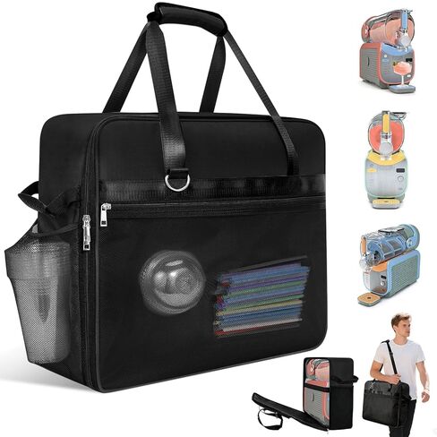 Slushi Bag for Ninja Slushie Max FS605 Series, Portable Slushie Accessories, Travel Carrying Bag Case Cover for Ninja SLUSHi Max Smart Frozen Drink Maker - Side Opening, Black in Saudi Arabia