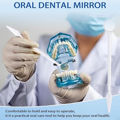 20 Sets Disposable Dental Tools for Teeth Inspection, 5 Pcs Sterile Packaging Teeth Cleaning Tools, Dental Mirror Explorer Probe Plier Family Oral Care Tool in Saudi Arabia