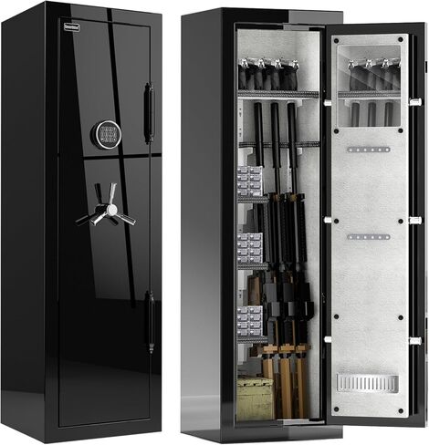 Fireproof Safe مع Digital Lock-Heavy-Duty 8.12 Cu.ft مسدس كبير آمن للمنزل والمكاتب والأعمال | تصميم آمن ودائم وأنيق | مقاوم للماء وسرقة السطو (أسود) in Saudi Arabia