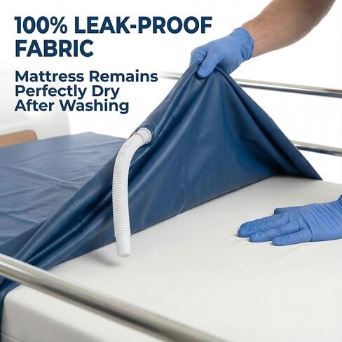 Patient Washing Sheet with Drainage Hose - Waterproof Bed Pad & Portable In-Bed Shower Bathing Kit for Bedridden, Elderly & Disabled - Reusable Medical Basin & Caregiver Aid in Saudi Arabia