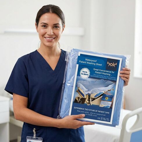 Patient Washing Sheet with Drainage Hose - Waterproof Bed Pad & Portable In-Bed Shower Bathing Kit for Bedridden, Elderly & Disabled - Reusable Medical Basin & Caregiver Aid in Saudi Arabia