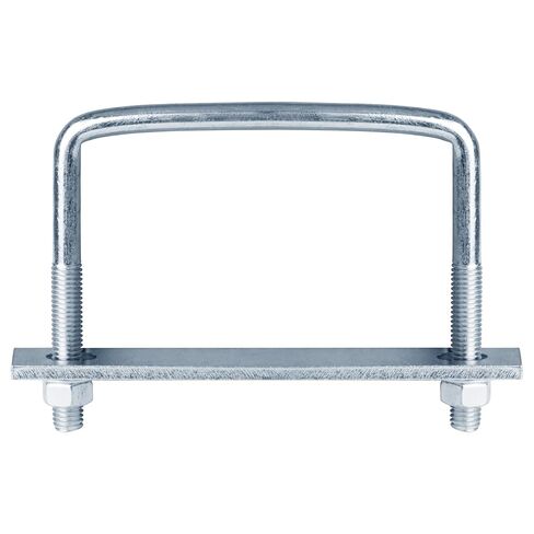 4 Pcs 5 inch Wide Square U-Bolts, 1/2" x 5-1/8" x 4", Electro-Galvanized Steel in Saudi Arabia
