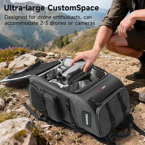 STARTRC Outdoor Backpack 40L for DJI Mavic 4 Pro/Air 3S/Avata2/Mini 5 pro Drone and Accessories, can Accommodate 2-3 Drones or Cameras，One-piece DlY Partition Design in Saudi Arabia