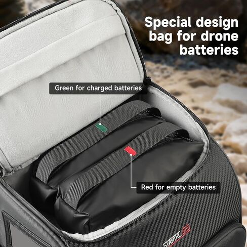 STARTRC Outdoor Backpack 40L for DJI Mavic 4 Pro/Air 3S/Avata2/Mini 5 pro Drone and Accessories, can Accommodate 2-3 Drones or Cameras，One-piece DlY Partition Design in Saudi Arabia