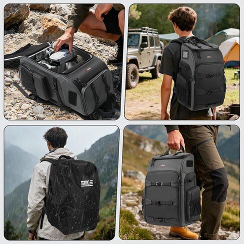 STARTRC Outdoor Backpack 40L for DJI Mavic 4 Pro/Air 3S/Avata2/Mini 5 pro Drone and Accessories, can Accommodate 2-3 Drones or Cameras，One-piece DlY Partition Design in Saudi Arabia