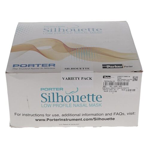 Porter SIL2-VAR-4X3 صورة ظلية 2 أقنعة أنف منخفضة المستوى متنوعة 12/عبوة in Kuwait