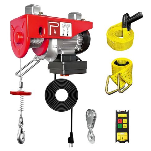 Wireless Electric Hoist, 440lbs Electric Winch with 328 ft Wireless Remote Control, Hoist Single/Double Slings with Emergency Stop, 110V Lift Hoist for Garage Warehouse Factory in Saudi Arabia