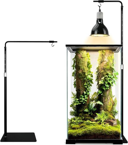 waazoorep Reptile Lamp Stand Ajustable 16-31 Inch Heat lamp Holder Metal Bracket Floor Terrarium Light Holder for Reptile Glass Tank,Snake Turtle Terratium in Saudi Arabia