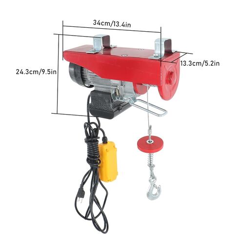 رافعة كهربائية waltyotur 440 رطلًا مع جهاز تحكم عن بعد سلكي بطول 14 قدمًا، ورافعة كهربائية 110 فولت مع ارتفاع رفع كابل واحد بطول 40 قدمًا ومحرك نحاسي نقي in Kuwait