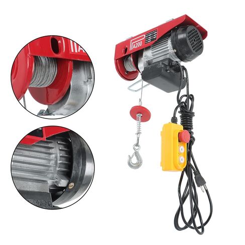 رافعة كهربائية waltyotur 440 رطلًا مع جهاز تحكم عن بعد سلكي بطول 14 قدمًا، ورافعة كهربائية 110 فولت مع ارتفاع رفع كابل واحد بطول 40 قدمًا ومحرك نحاسي نقي in Kuwait