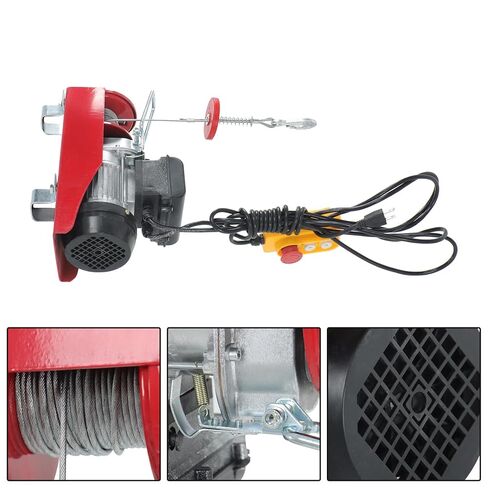 رافعة كهربائية waltyotur 440 رطلًا مع جهاز تحكم عن بعد سلكي بطول 14 قدمًا، ورافعة كهربائية 110 فولت مع ارتفاع رفع كابل واحد بطول 40 قدمًا ومحرك نحاسي نقي in Kuwait