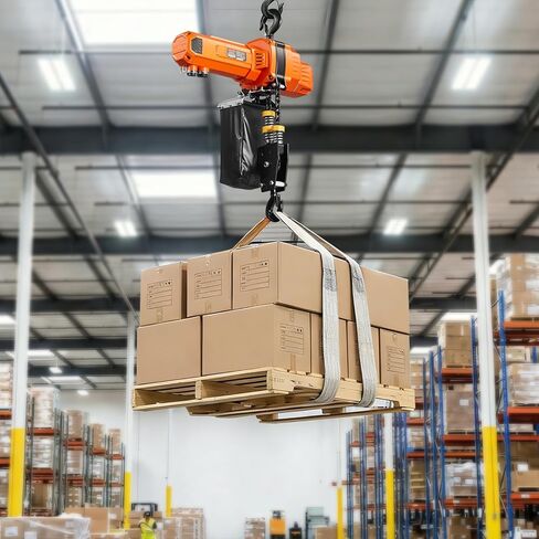 VEVOR 2-Speed Electric Chain Hoist 2200 lbs, 20ft Lifting Height, 120V 60Hz Single Phase Overhead Crane with 15 ft Wired Remote Control, G100 Chain Electric Lift Hoist for Factory, Warehouse, Garage in Kuwait