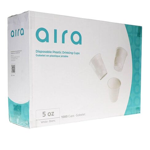 Aira 109251 Plastic Disposable Drinking Cups White 1000/Pk 5 Oz in Saudi Arabia