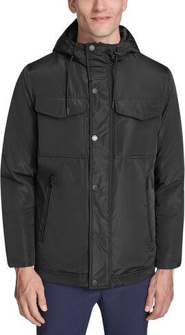 Kenneth Cole Men's Self Hooded Four-pocket Jacket in Saudi Arabia
