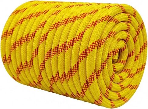 Arborist Rigging Rope 1/2 in x 100 Ft Black Bull Rope Polyester Braided Arborist Rope 1/2 inch 48 Strands 100 Feet for Various Outdoor Applications Construction Climbing Swing Sailing in Kuwait