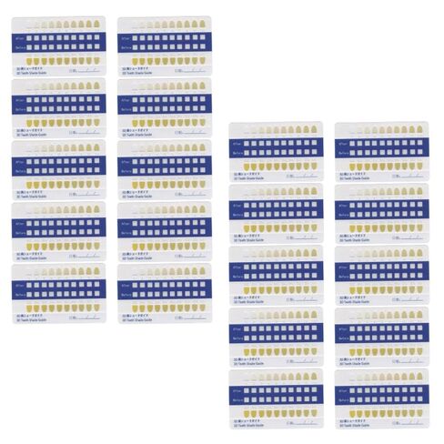 40pcs Teeth Shade Guide Tooth Color Contrast Cards PVC Frosted Shades Dental Oral Care Supplies for Professional Use in Saudi Arabia