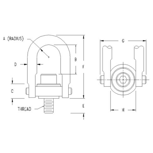 ACTEK 4,000 رطل حلقة الرافعة الدوارة 5/8-11 1 (46004) in Kuwait
