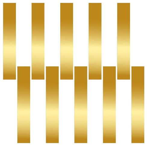 Swpeet 10Pcs 0.002" Thickness Brass Strip Kit, 6" Length x 1" Width Brass Sheet Metal Plates Brass Shim Stock for Crafts DIY Decoration in Saudi Arabia
