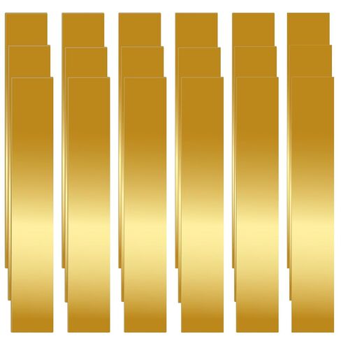 Swpeet 10Pcs 0.002" Thickness Brass Strip Kit, 6" Length x 1" Width Brass Sheet Metal Plates Brass Shim Stock for Crafts DIY Decoration in Saudi Arabia