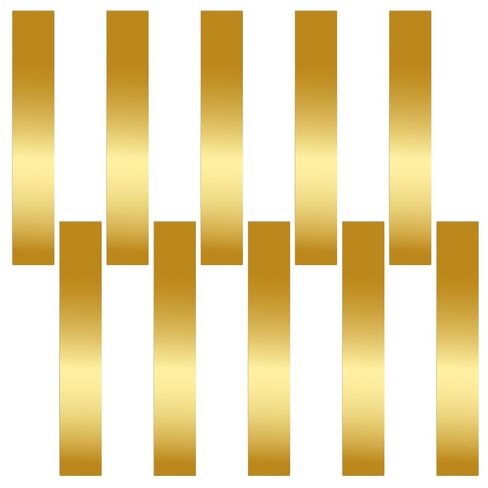 Swpeet 10Pcs 0.002" Thickness Brass Strip Kit, 6" Length x 1" Width Brass Sheet Metal Plates Brass Shim Stock for Crafts DIY Decoration in Saudi Arabia