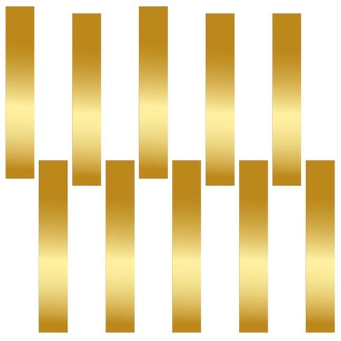 Swpeet 10Pcs 0.002" Thickness Brass Strip Kit, 6" Length x 1" Width Brass Sheet Metal Plates Brass Shim Stock for Crafts DIY Decoration in Saudi Arabia