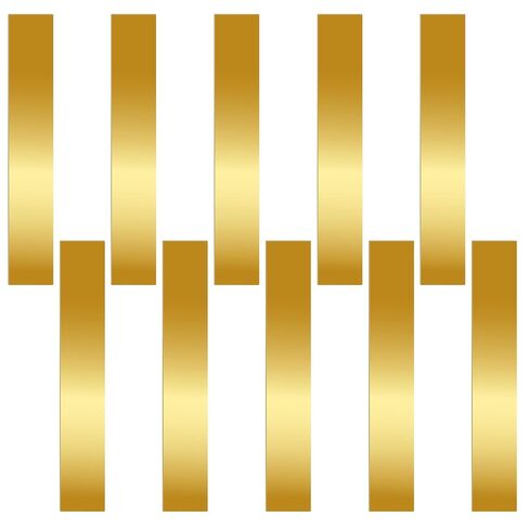 Swpeet 10Pcs 0.002" Thickness Brass Strip Kit, 6" Length x 1" Width Brass Sheet Metal Plates Brass Shim Stock for Crafts DIY Decoration in Saudi Arabia