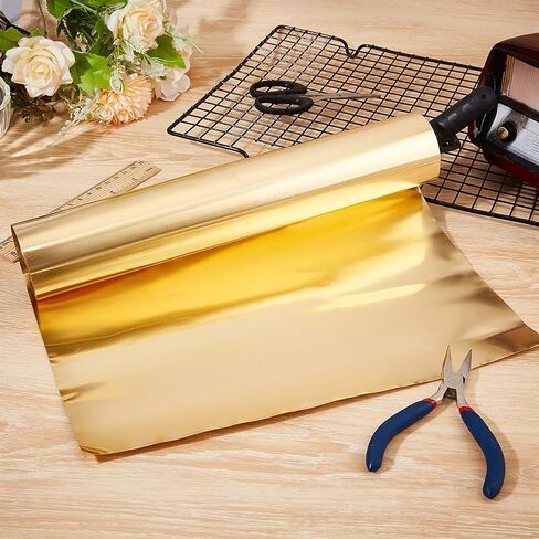 Beebeecraft 39.4"x11.8"x0.002" H62 Brass Sheet Roll Golden Flat Metal Copper Sheet Roll No Scratches Brass Plates for Crafts DIY Decoration Jewelry Repairs Electrical in Saudi Arabia