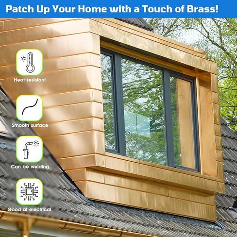 Brass Sheet Roll, 1000mm x 100mm x 0.1mm Brass Foil Sheet, Gold Metal Strip for Crafts, DIY, Jewelry Making, Model Projects, Repairs in Kuwait