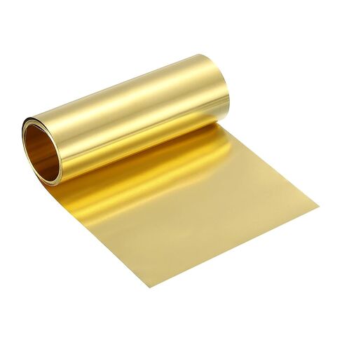 MECCANIXITY Brass Sheet Roll, 0.1 x 150 x 2500mm(TxWxL) Metal Flashing Brass Foil Roll for Crafting, Electrical DIY Projects Repairs, Gold in Saudi Arabia