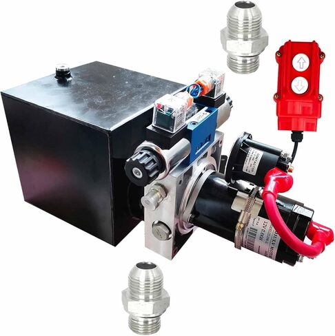 12V Hydraulic Power Unit, Hydraulic Pump Station for Car Lifting Platform, Dump Trailers (1.2 kW Single Acting 8qt) in Kuwait