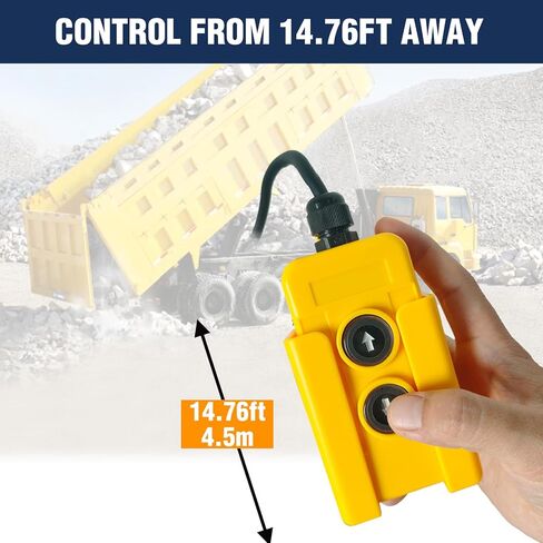 3 أسلاك تفريغ مقطورة التحكم عن بعد التبديل DC 12V لوحدة الطاقة مضخة هيدروليكية واحدة التمثيل، كابل 15FT، وحدة تحكم عن بعد لشاحنة قلابة رفع بوابة رافعة الرافعات هادم in Kuwait