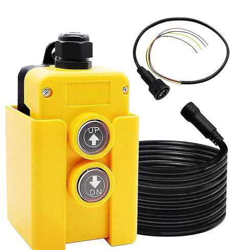 ParnicoTech 4 Wire Dump Trailer Remote Control Switch 12V DC, Up Down Switch for Single Acting Hydraulic Pumps, Dump Truck Trailer Hoist Lift Gate Power Unit Controller in Kuwait