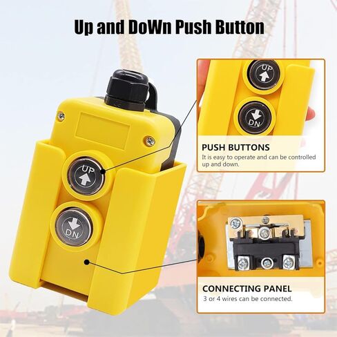 ParnicoTech 4 Wire Dump Trailer Remote Control Switch 12V DC, Up Down Switch for Single Acting Hydraulic Pumps, Dump Truck Trailer Hoist Lift Gate Power Unit Controller in Kuwait