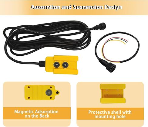 ParnicoTech 4 Wire Dump Trailer Remote Control Switch 12V DC, Up Down Switch for Single Acting Hydraulic Pumps, Dump Truck Trailer Hoist Lift Gate Power Unit Controller in Kuwait