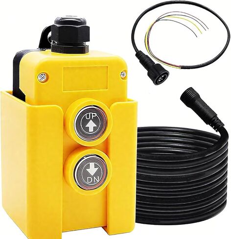 ParnicoTech 3 Wire 12V Remote Control Switch for Single Acting Hydraulic Pumps, Dump Truck Trailer Hoist Lift Gate Power Unit Controller in Kuwait