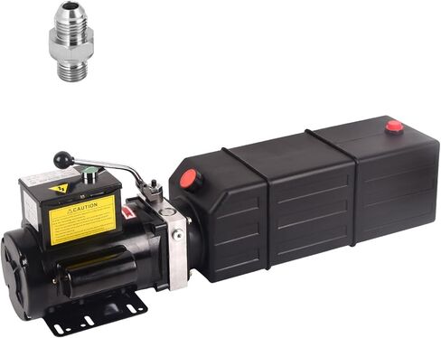 مضخة دوبي الهيدروليكية 16 كوارت، وحدة طاقة هيدروليكية 4 جالون 220 فولت 2 حصان 3450 دورة في الدقيقة مضخة رفع السيارة الهيدروليكية الكهربائية أحادية الطور لرفع السيارة والمقطورة القلابة in Kuwait