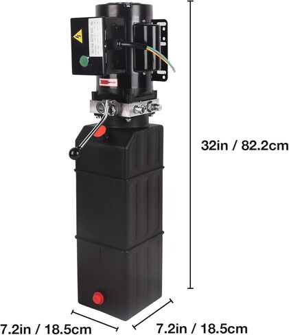 مضخة دوبي الهيدروليكية 16 كوارت، وحدة طاقة هيدروليكية 4 جالون 220 فولت 2 حصان 3450 دورة في الدقيقة مضخة رفع السيارة الهيدروليكية الكهربائية أحادية الطور لرفع السيارة والمقطورة القلابة in Kuwait