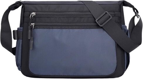 Messenger Bags Nylon Shoulder Bag Men's Strong Fabric Solid Color Durable Zipper Pocket in Saudi Arabia