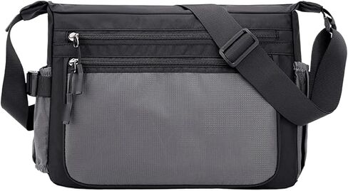 Messenger Bags Nylon Shoulder Bag Men's Strong Fabric Solid Color Durable Zipper Pocket in Saudi Arabia