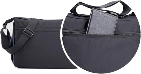 Messenger Bags Nylon Shoulder Bag Men's Strong Fabric Solid Color Durable Zipper Pocket in Saudi Arabia