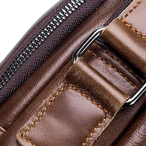 Messenger Bags Retro Leather Shoulder Bag Casual Men's Zipper Small in Kuwait