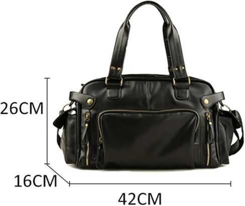 Messenger Bags Men's Retro Handbags Shoulder Genuine Leather Large Travel in Kuwait