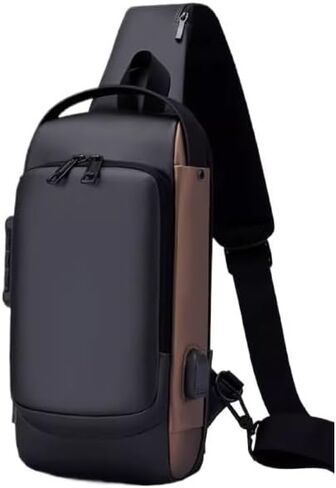 Messenger Bags Bag for Men Waterproof USB Man Crossbody Anti-Theft Short Travel Sling in Saudi Arabia