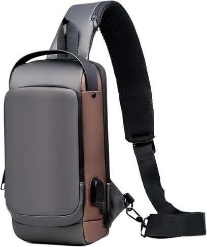 Messenger Bags Bag for Men Waterproof USB Man Crossbody Anti-Theft Short Travel Sling in Saudi Arabia