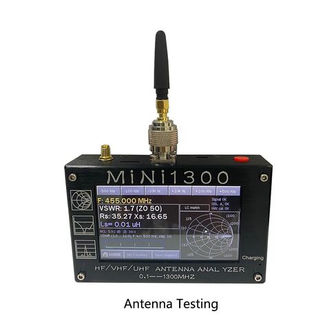 محلل هوائي Mini1300 0.1-1300 ميجا هرتز مع شاشة لمس 4.3 بوصة SWR/مقاومة/اختبار فقدان الإرجاع TDR وL/C متر SMA مجموعة معايرة غلاف من سبائك الألومنيوم in Kuwait