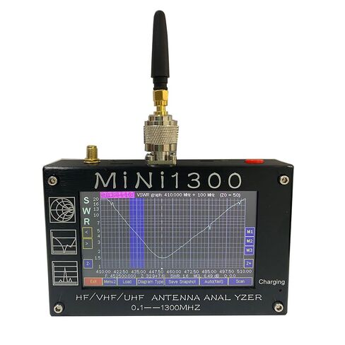 محلل هوائي Mini1300 0.1-1300 ميجا هرتز مع شاشة لمس 4.3 بوصة SWR/مقاومة/اختبار فقدان الإرجاع TDR وL/C متر SMA مجموعة معايرة غلاف من سبائك الألومنيوم in Kuwait